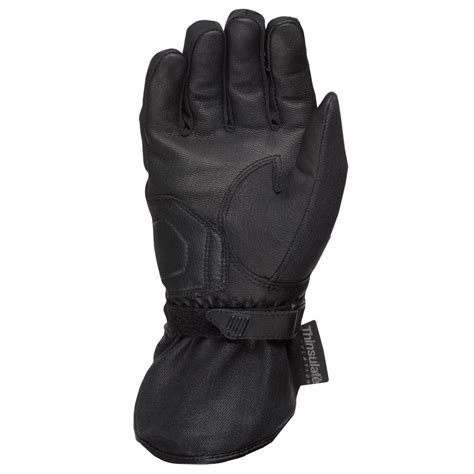Highway 21 Women's Black Rose Cold Weather Motorcycle Gloves